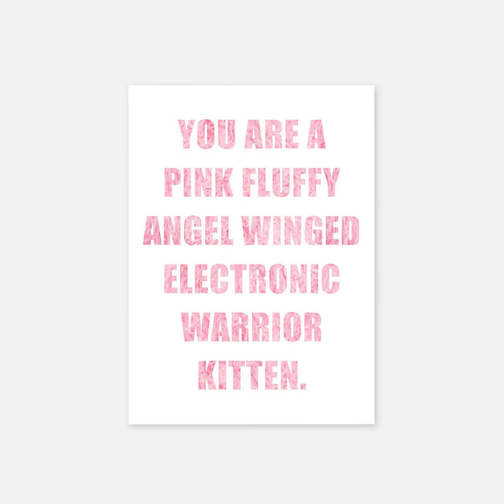 Cat Greeting Card - Warrior Kitten - Iko Iko