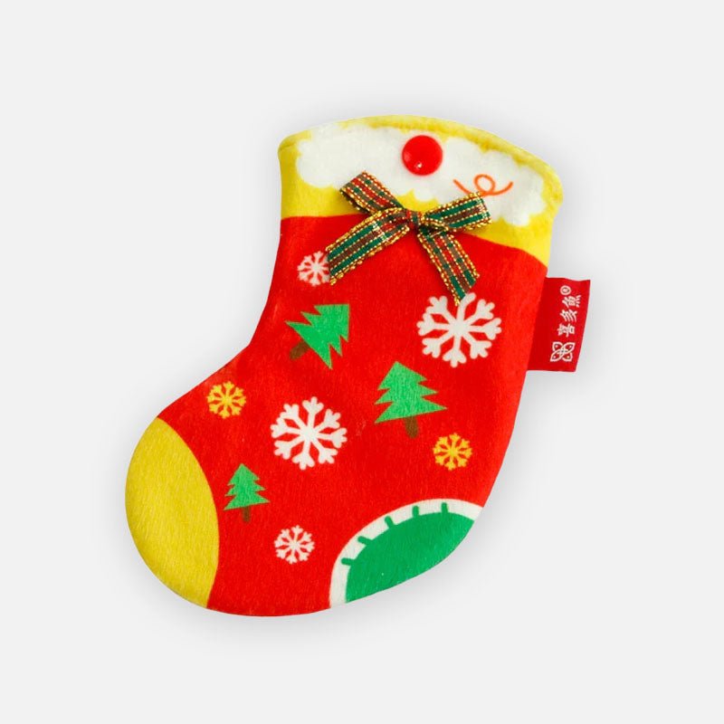 Catnip & Hidden Treat Toy - Christmas Stocking - Paws Club